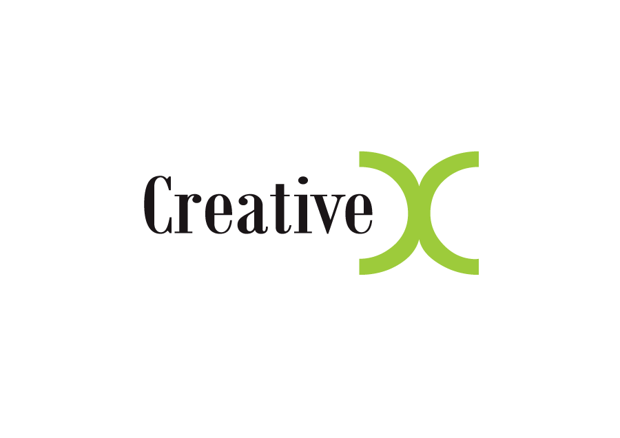 Logo design mockup Creative X