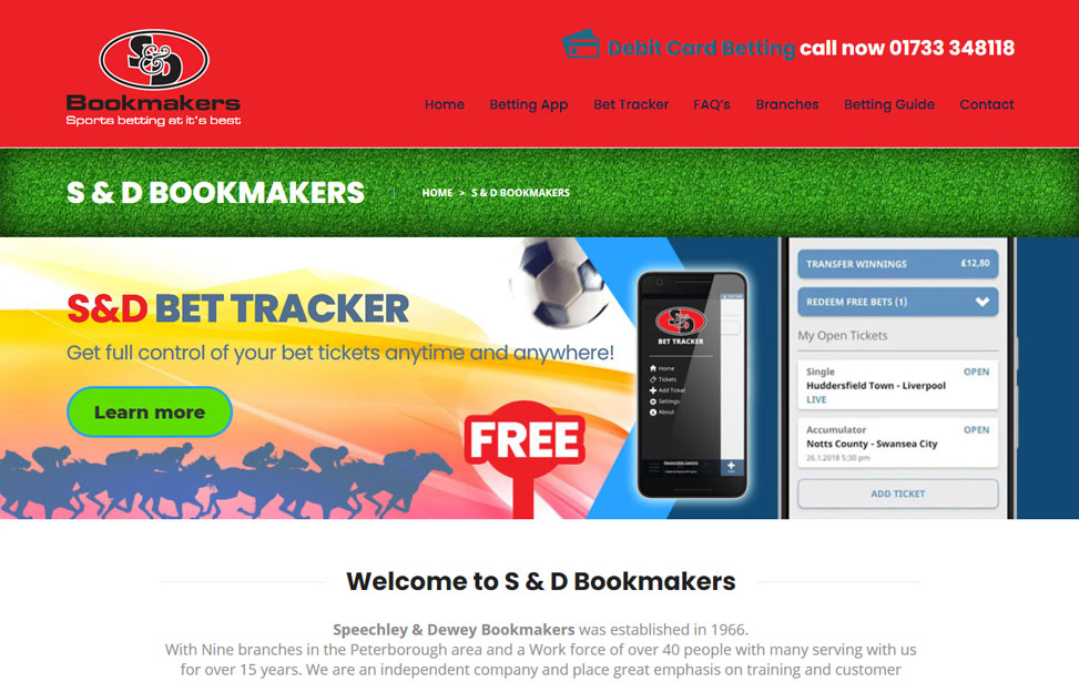 Bookmakers website